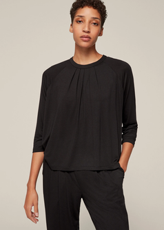 Pleat detail lounge tee