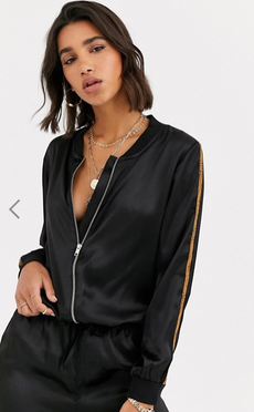 Asos design satin bomber
